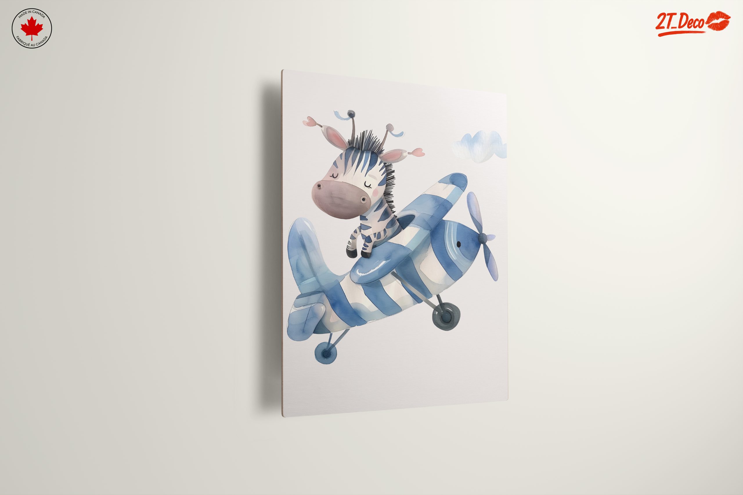 Whimsical Zebra Character in a Plane - Image 13