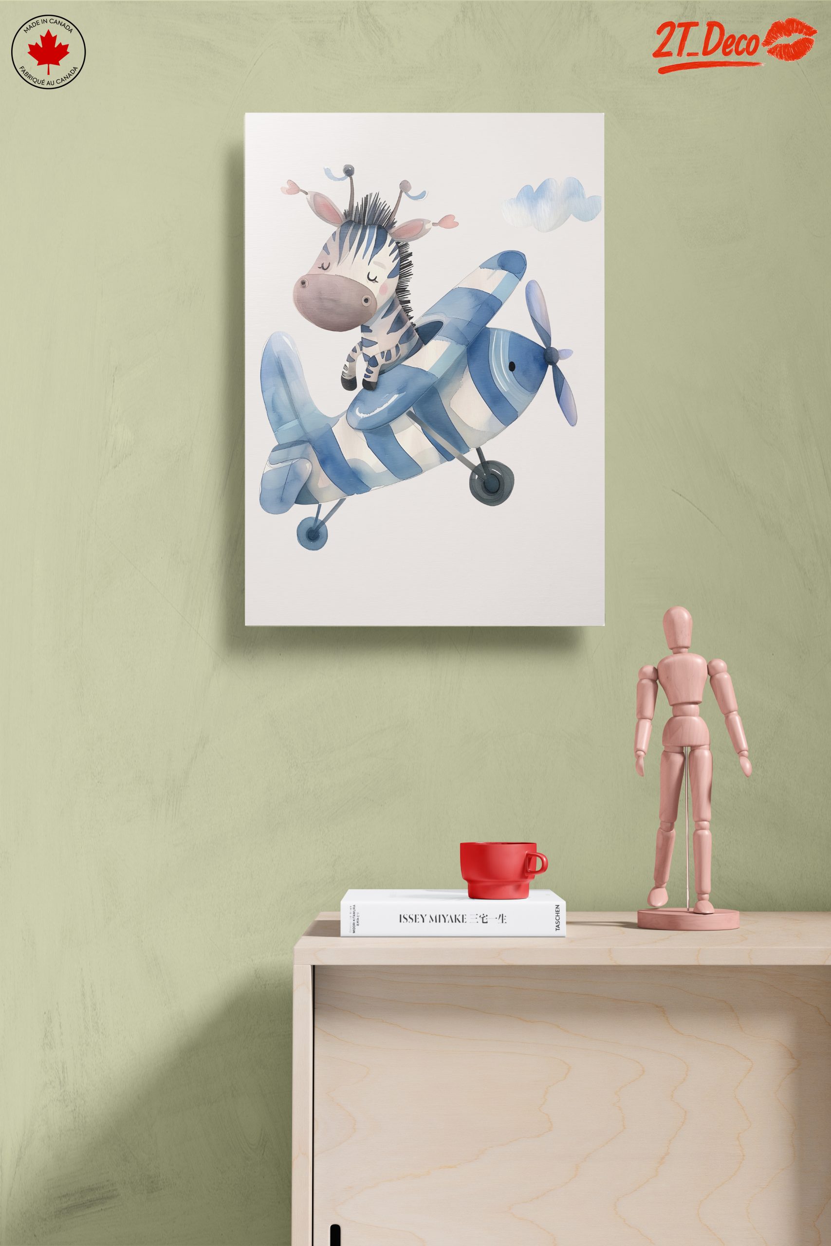 Whimsical Zebra Character in a Plane - Image 14