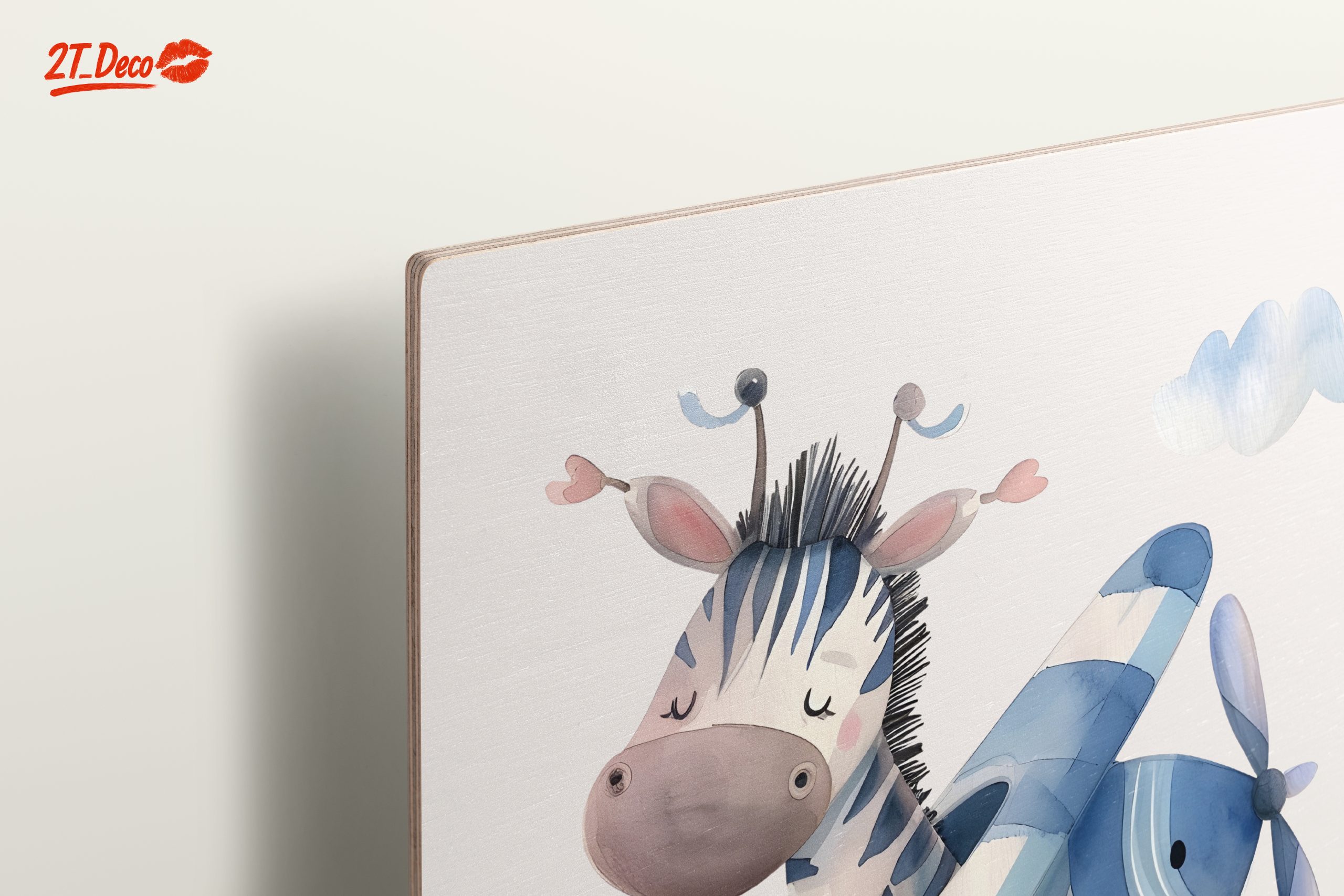 Whimsical Zebra Character in a Plane - Image 15