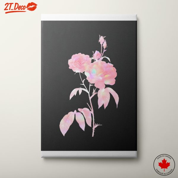 Pink Floral Design on Dark Background