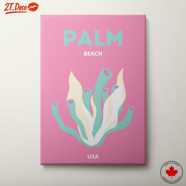 Stylized Botanical Illustration of Palm Beach