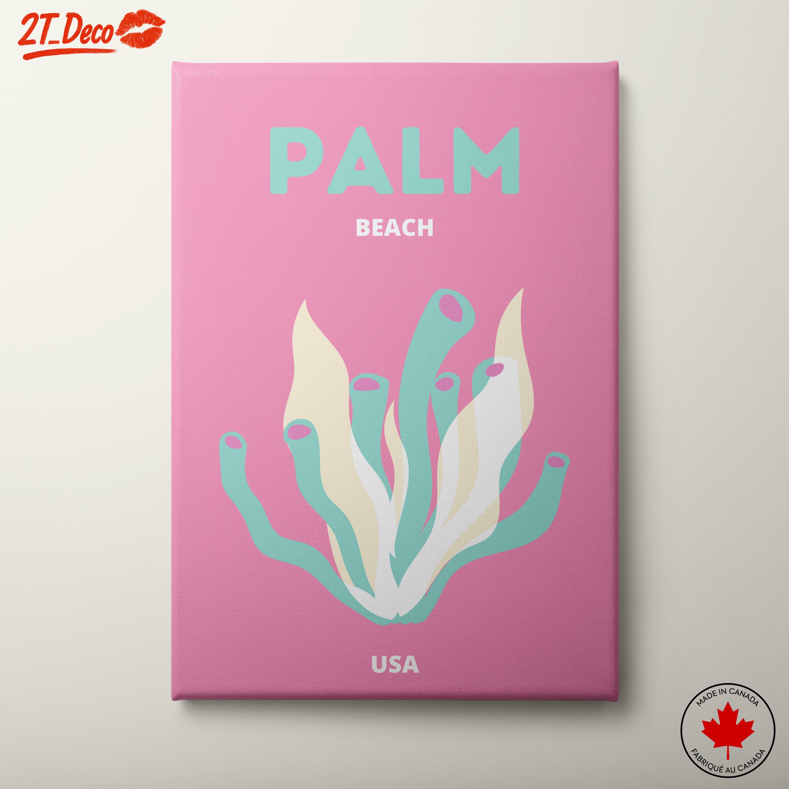 Stylized Botanical Illustration of Palm Beach