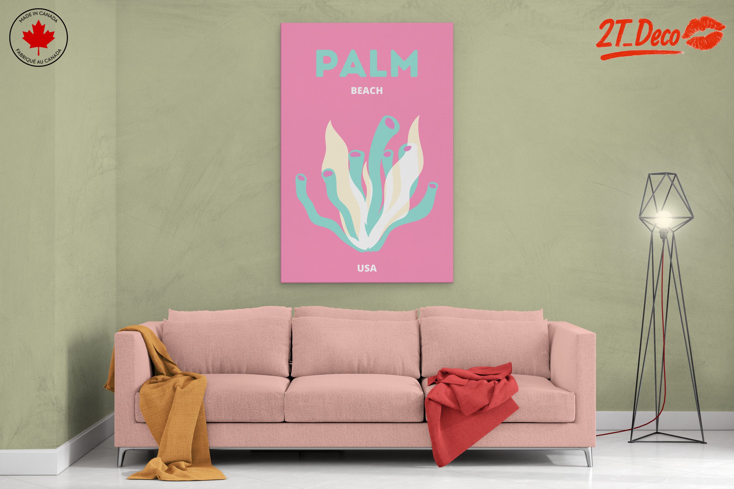 Stylized Botanical Illustration of Palm Beach - Image 2