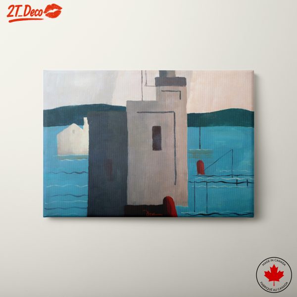 Stylized Abstract Landscape with Structures