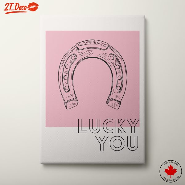 Lucky You Horseshoe Inspirational Art