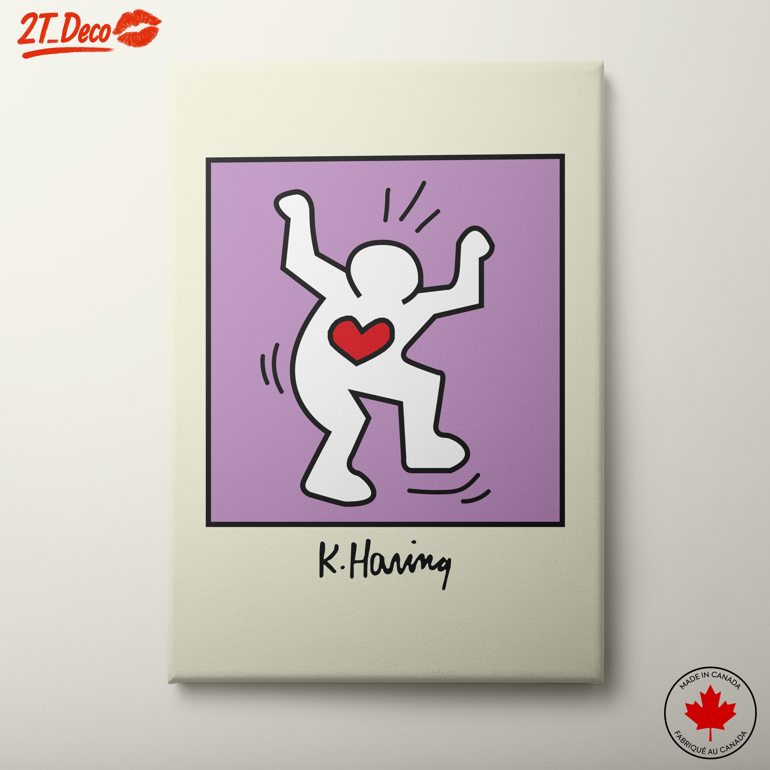 Colorful Contemporary Pop Art with Heart Motif