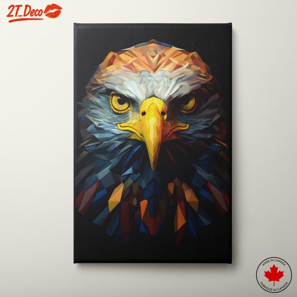 Stylized Eagle Art with Vibrant Colors