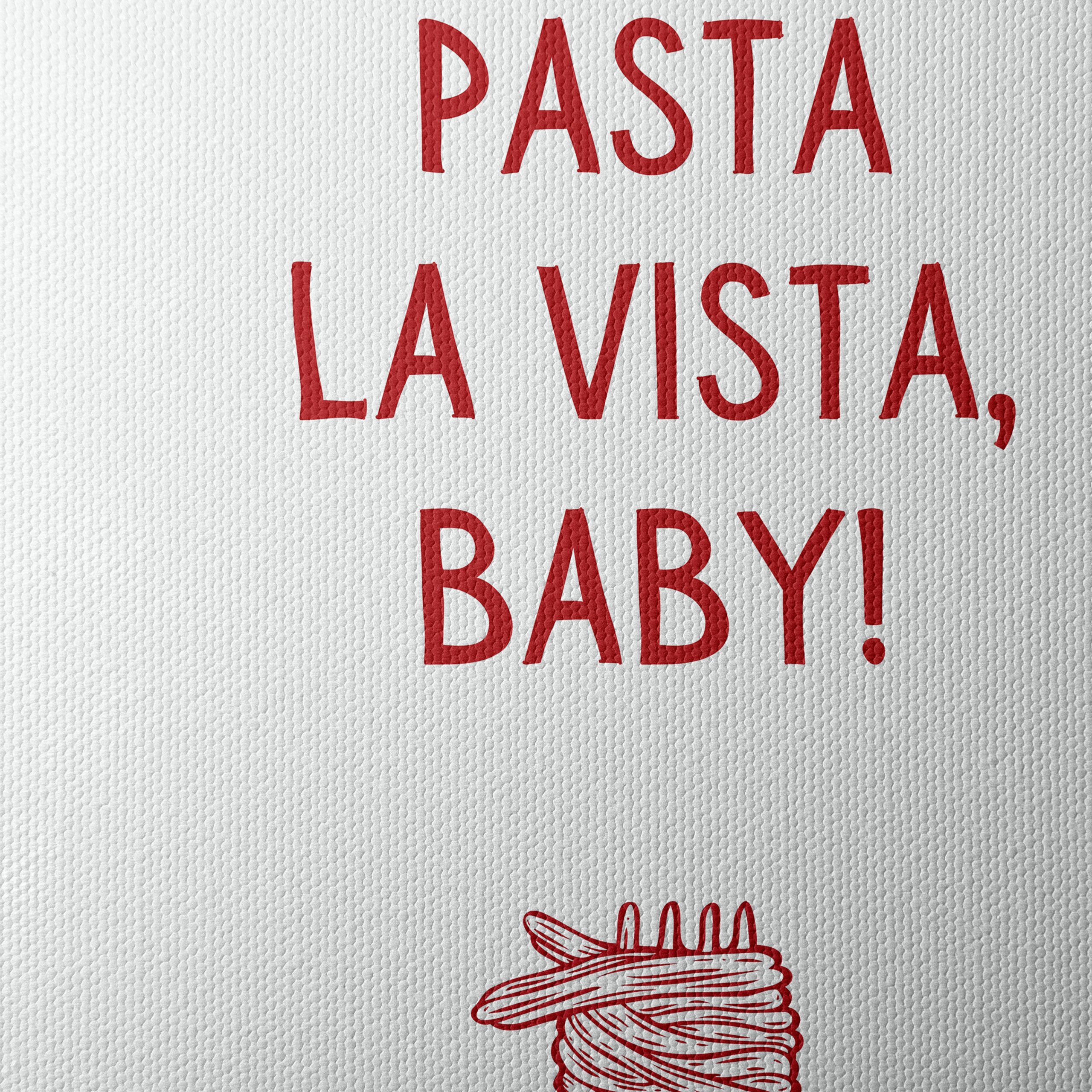 Whimsical Pasta Art with Catchy Phrase - Image 4