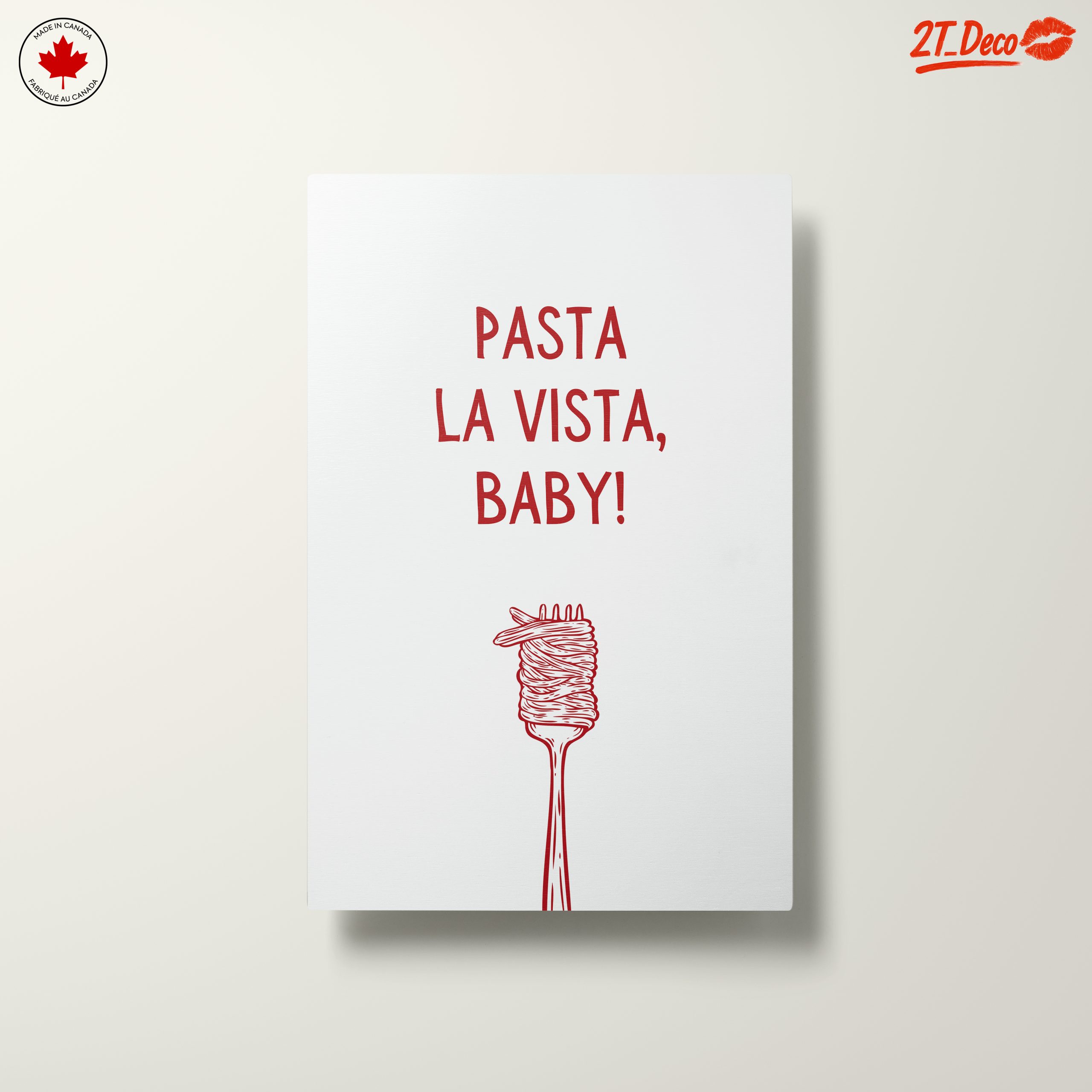 Whimsical Pasta Art with Catchy Phrase - Image 10