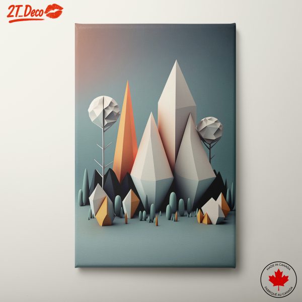 Geometric Abstract Dynamic Landscape Art