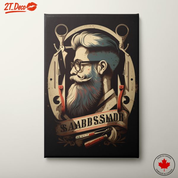 Stylized Barber Illustration with Tools