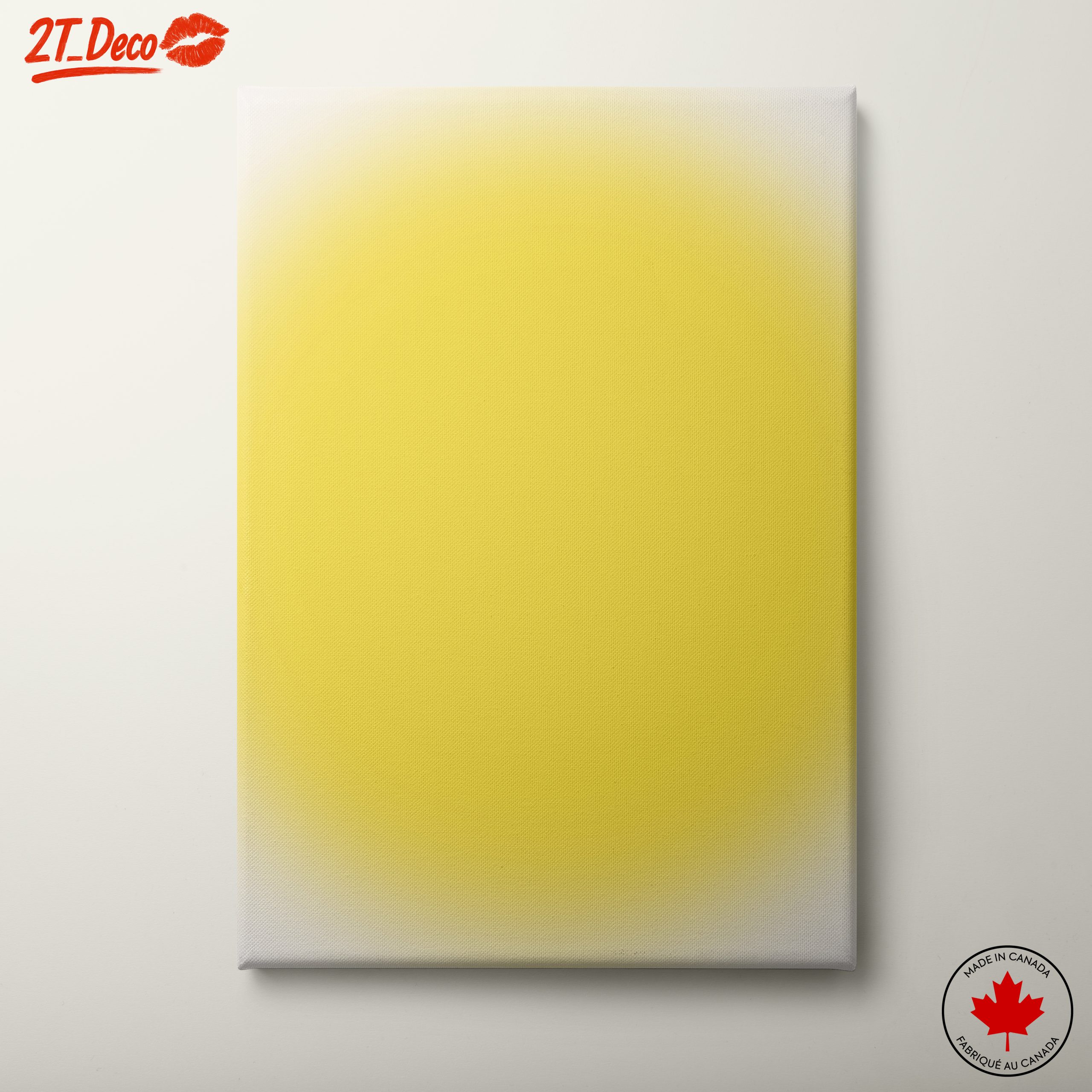 Vibrant Yellow Abstract Art