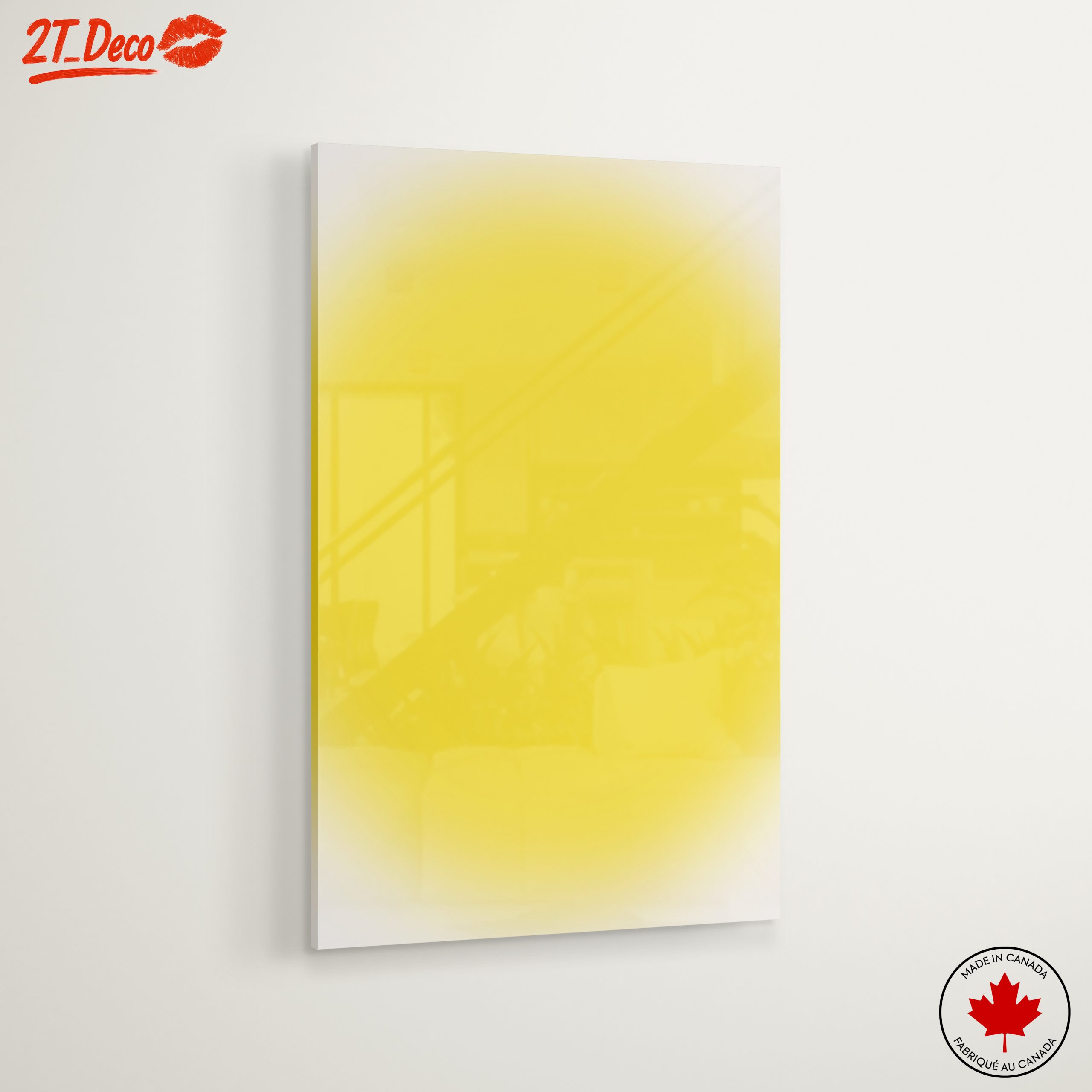 Vibrant Yellow Abstract Art - Image 6