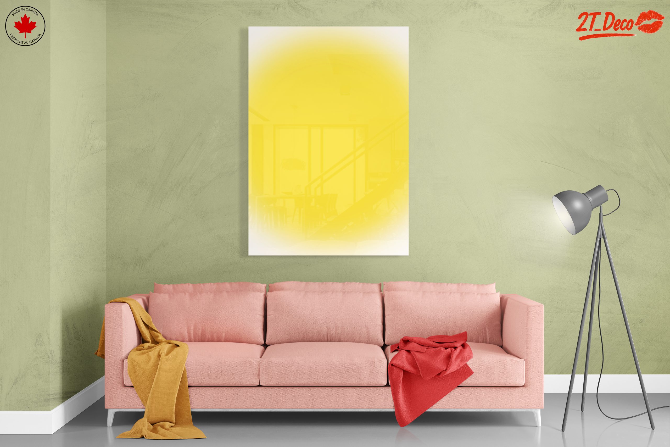 Vibrant Yellow Abstract Art - Image 7