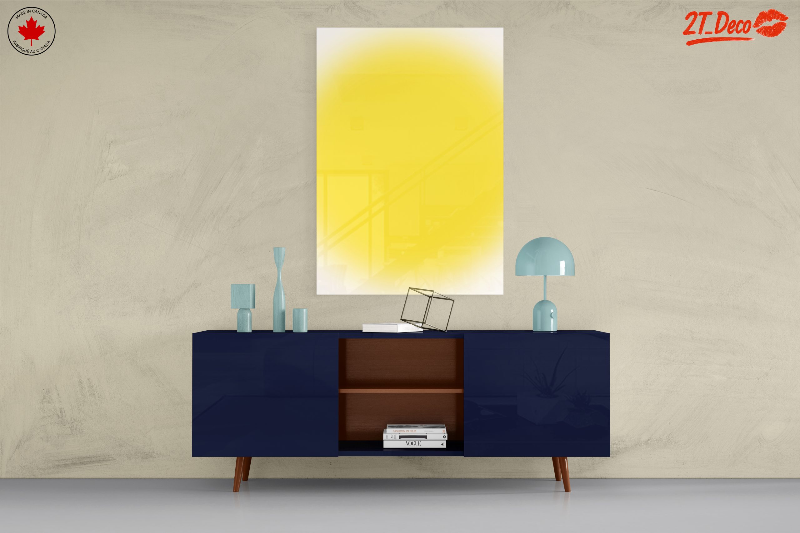 Vibrant Yellow Abstract Art - Image 8