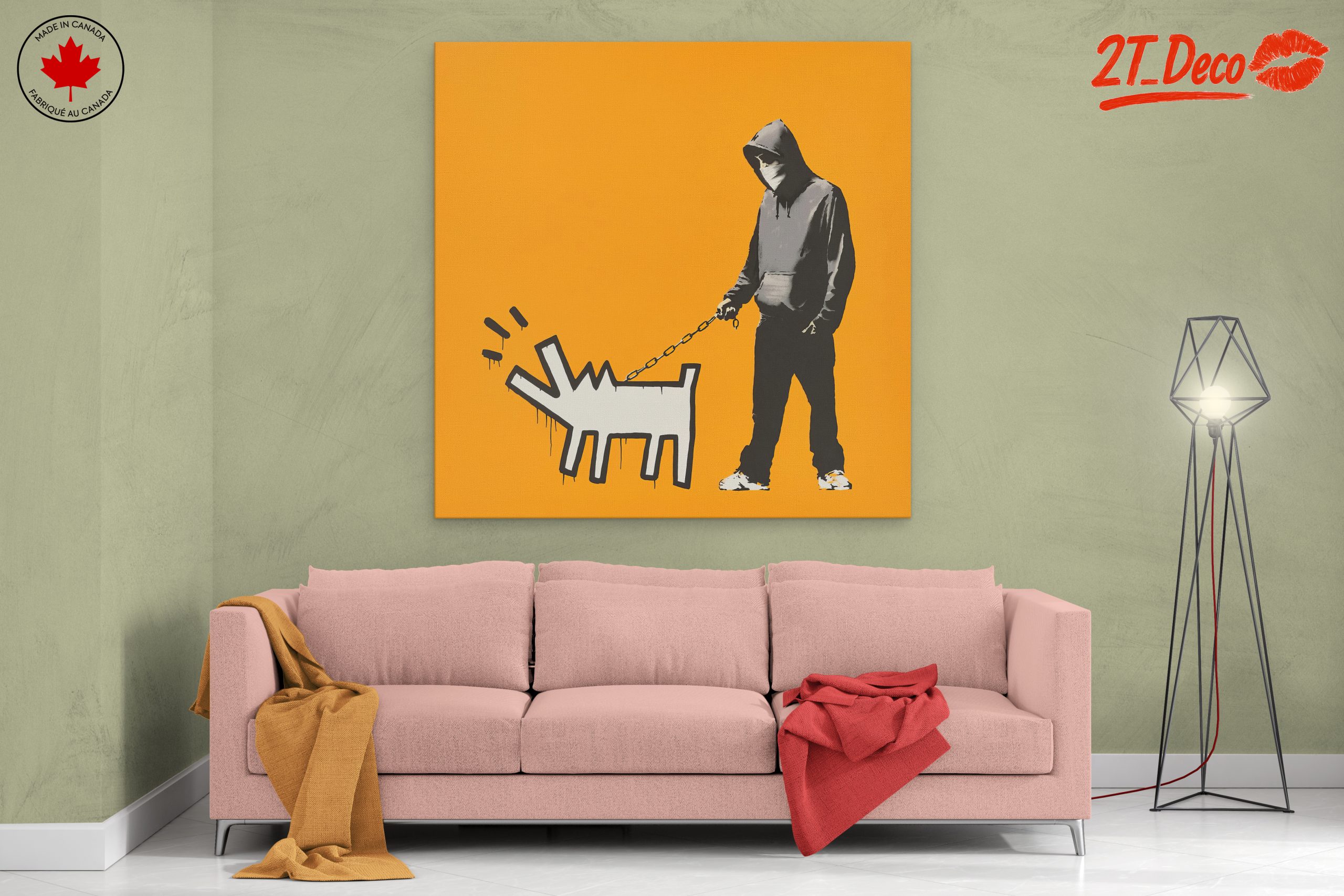 Urban Street Art Featuring Playful Dog - Image 2