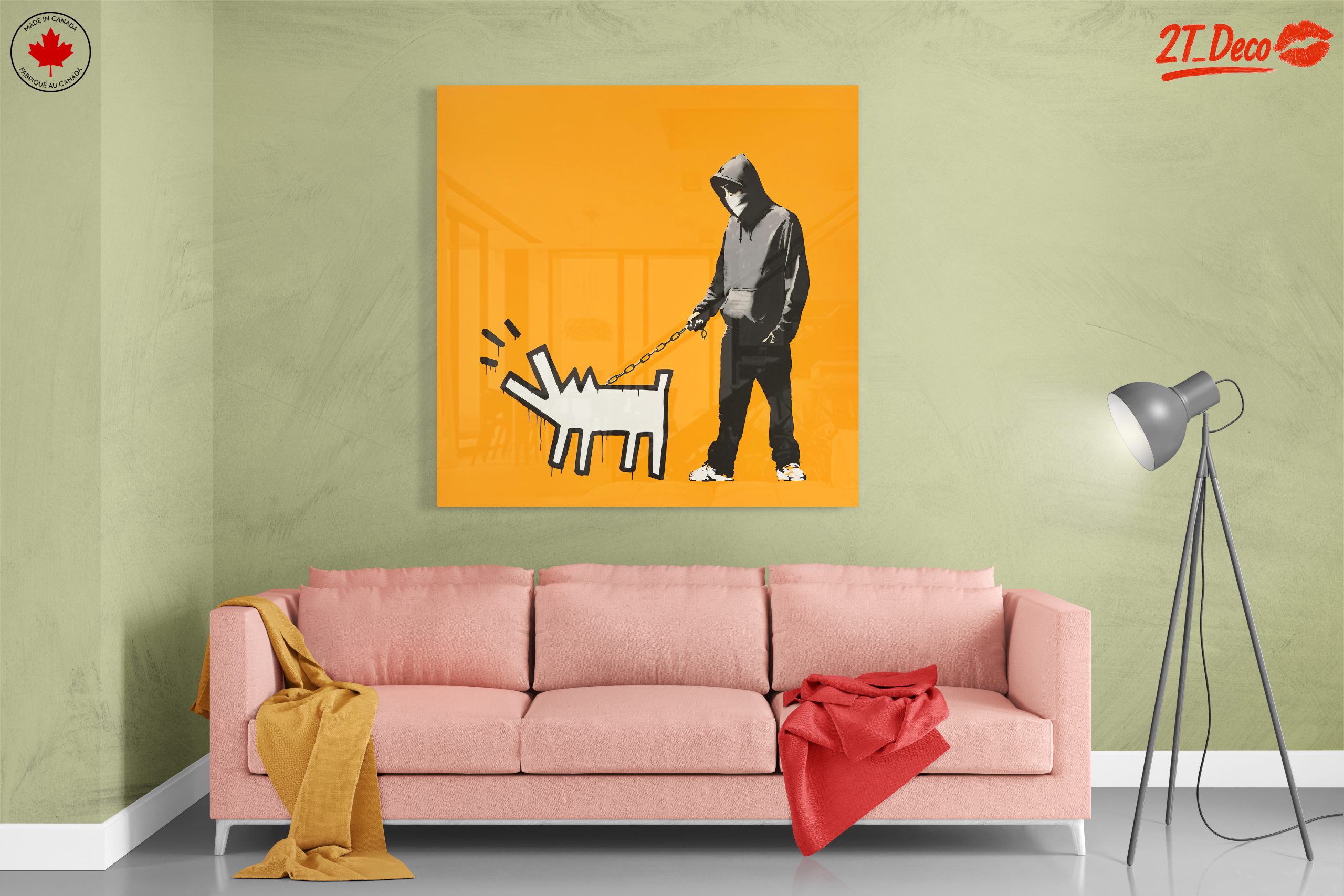 Urban Street Art Featuring Playful Dog - Image 7