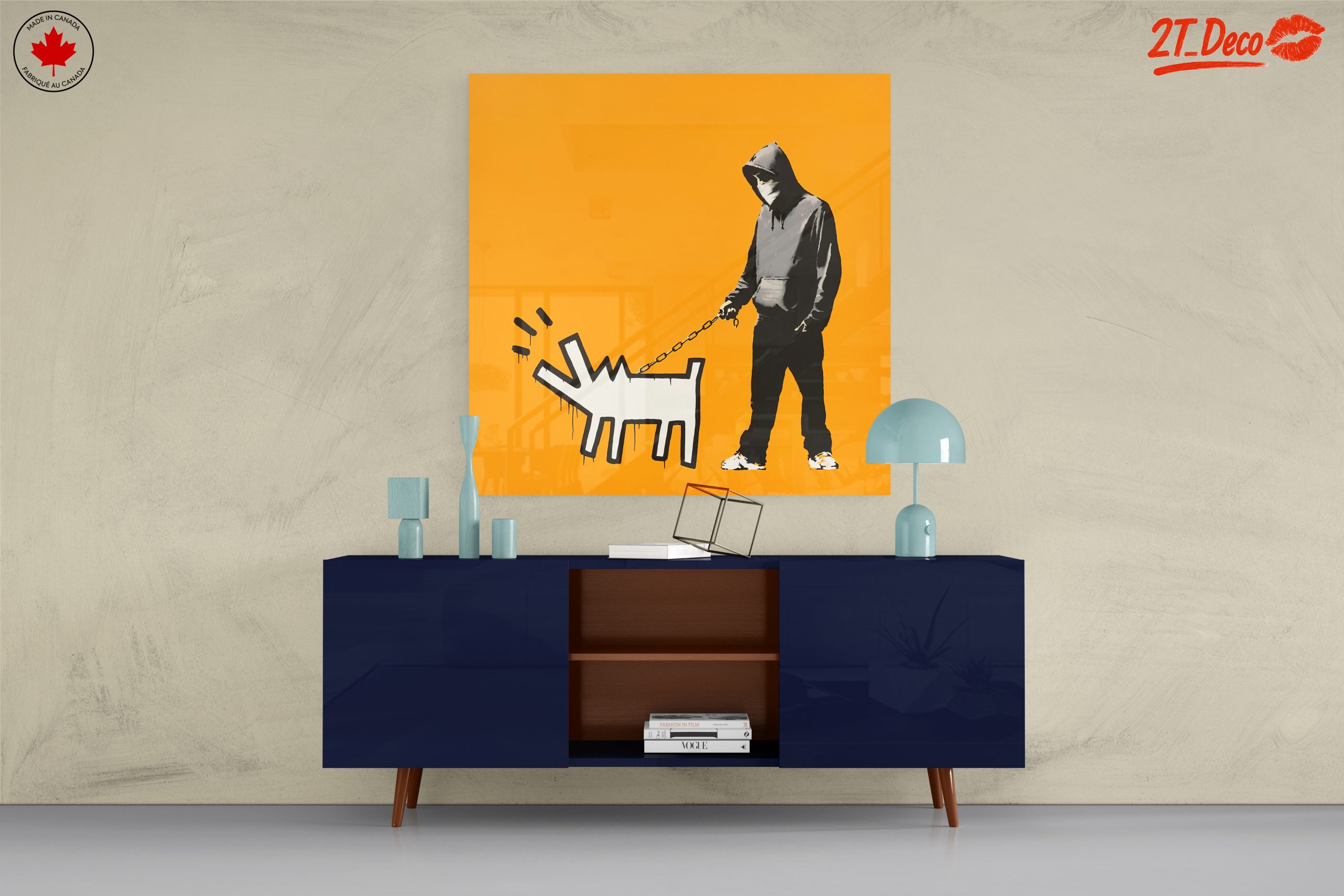 Urban Street Art Featuring Playful Dog - Image 8