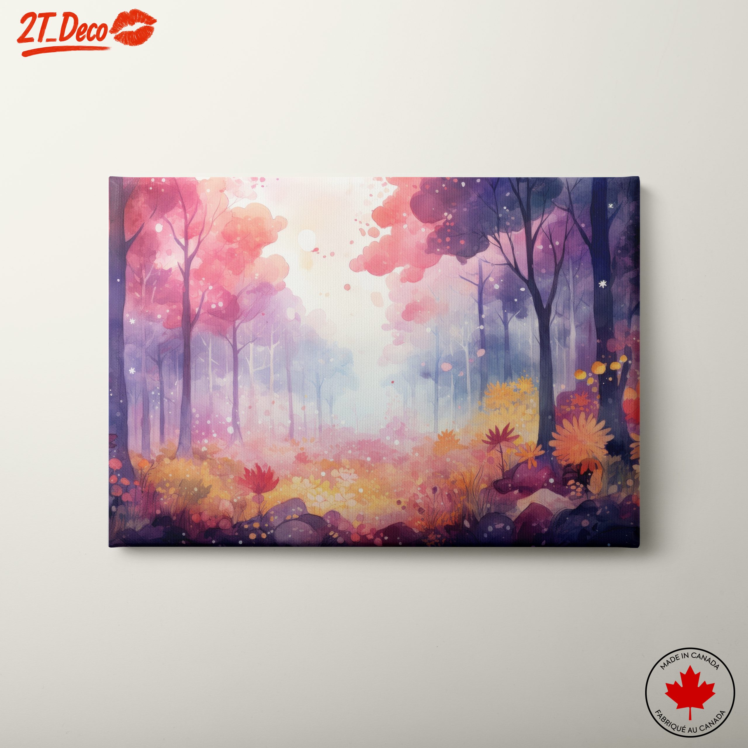 Vibrant Abstract Forest Landscape Art
