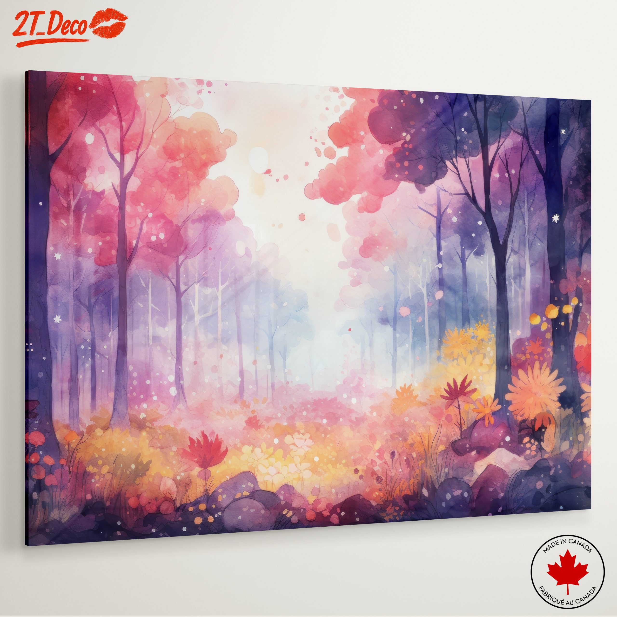 Vibrant Abstract Forest Landscape Art - Image 6