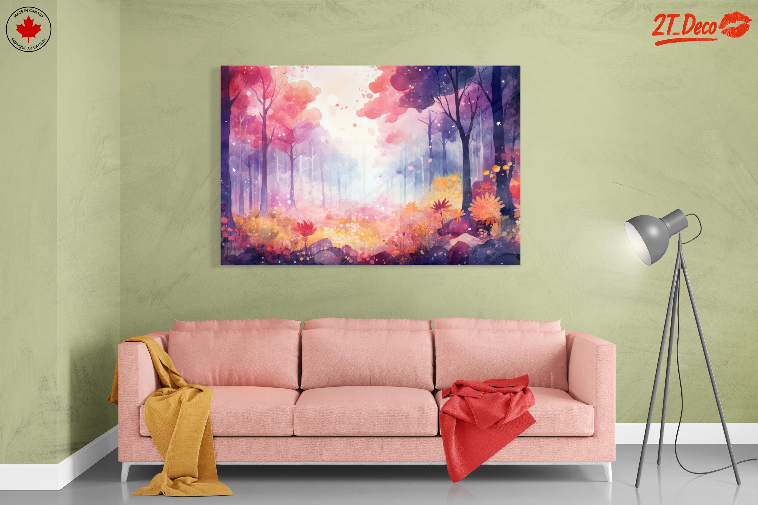 Vibrant Abstract Forest Landscape Art - Image 7