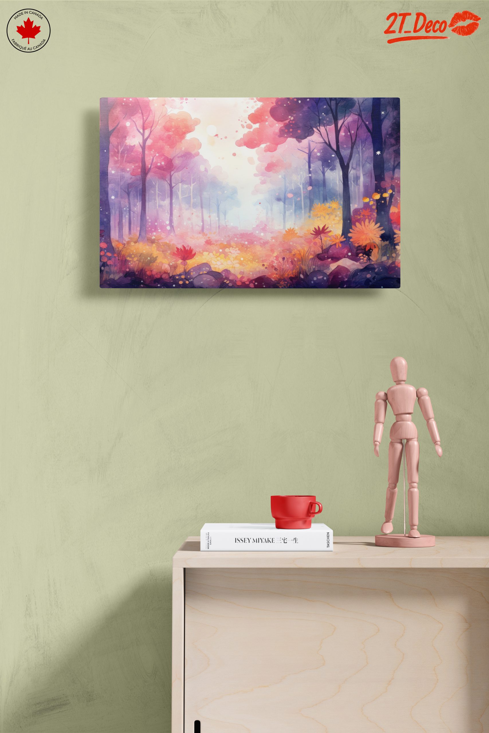 Vibrant Abstract Forest Landscape Art - Image 14