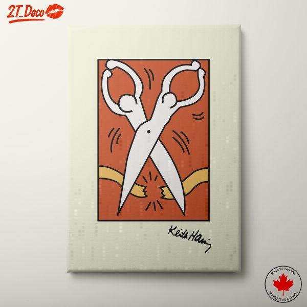 Scissors Breaking Through Artistic Design