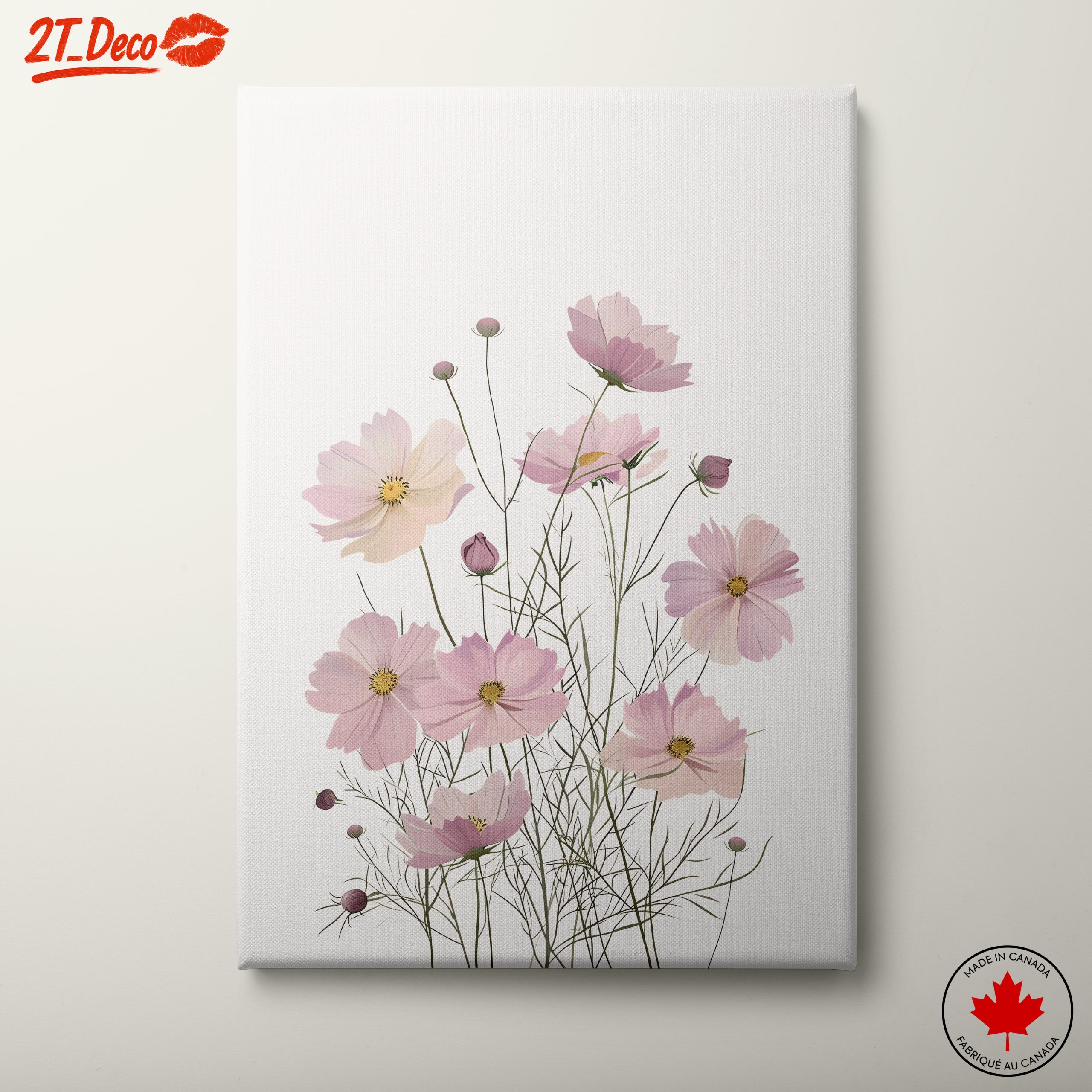Pink Floral Botanical Artwork