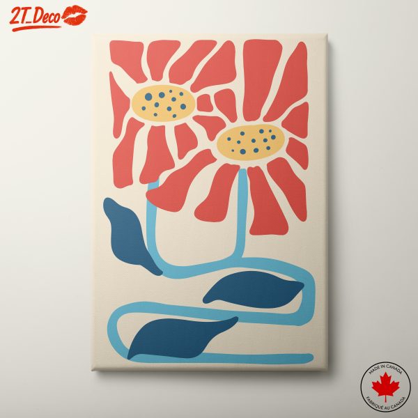 Stylized Floral Abstract Art for Modern Spaces