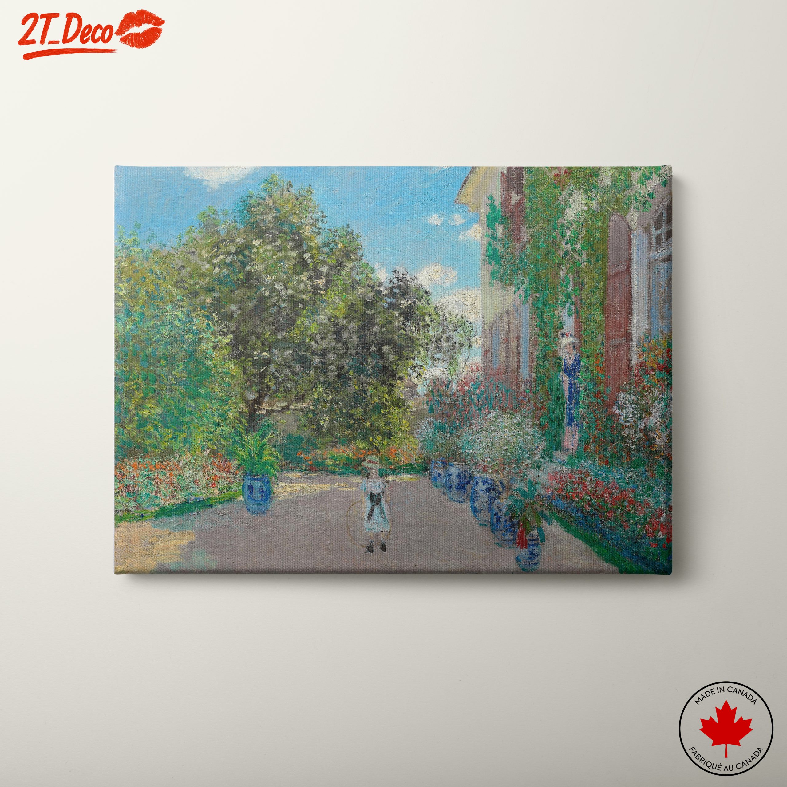 Beautiful Garden Scene with Vibrant Flowers