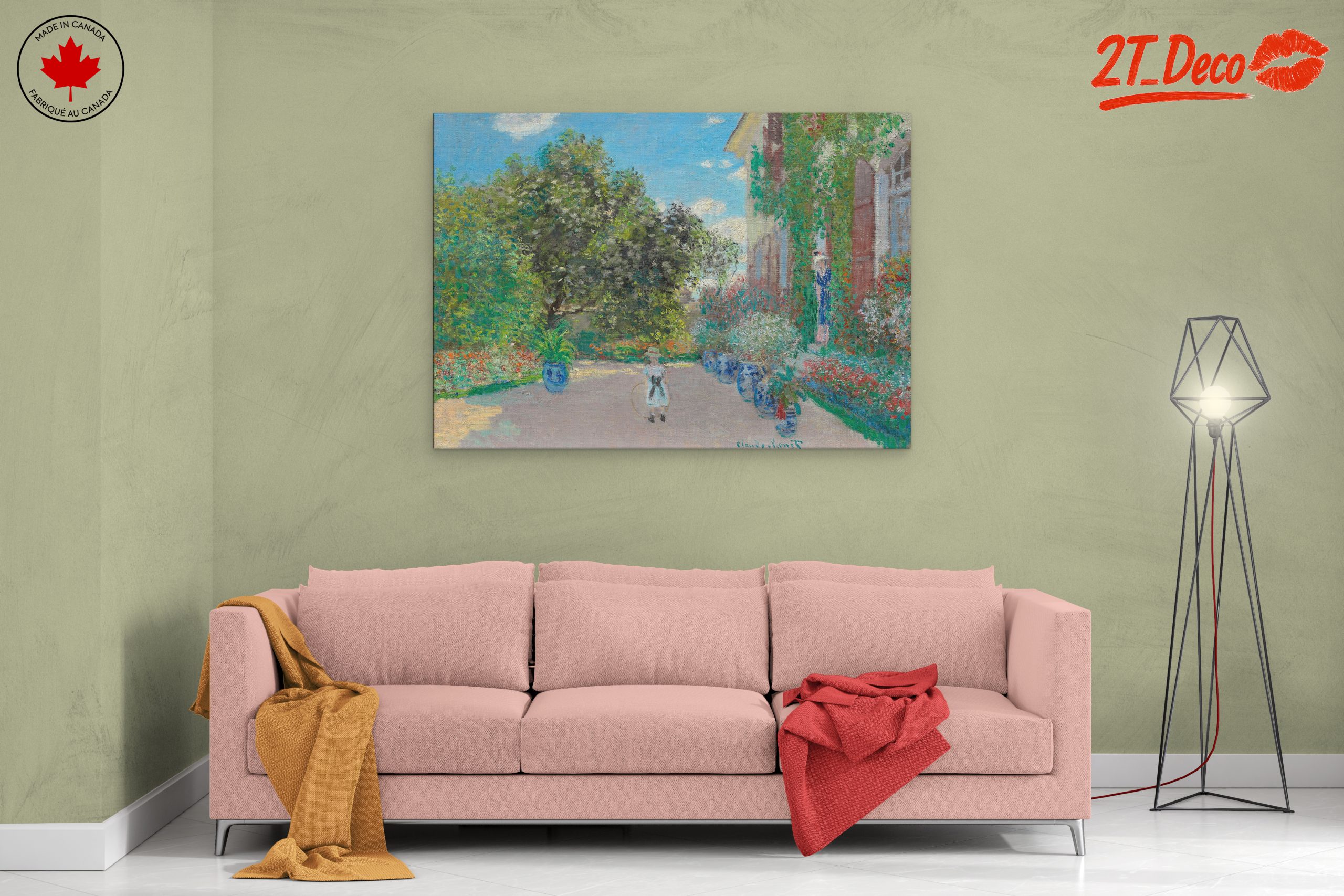 Beautiful Garden Scene with Vibrant Flowers - Image 2