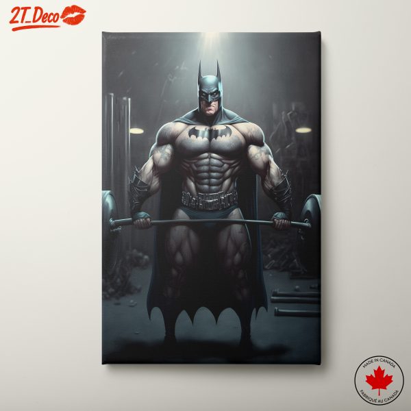 Strong Batman Lifting Weights Artwork