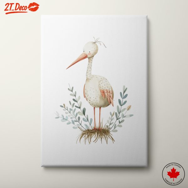 Whimsical Stork Artwork for Kids