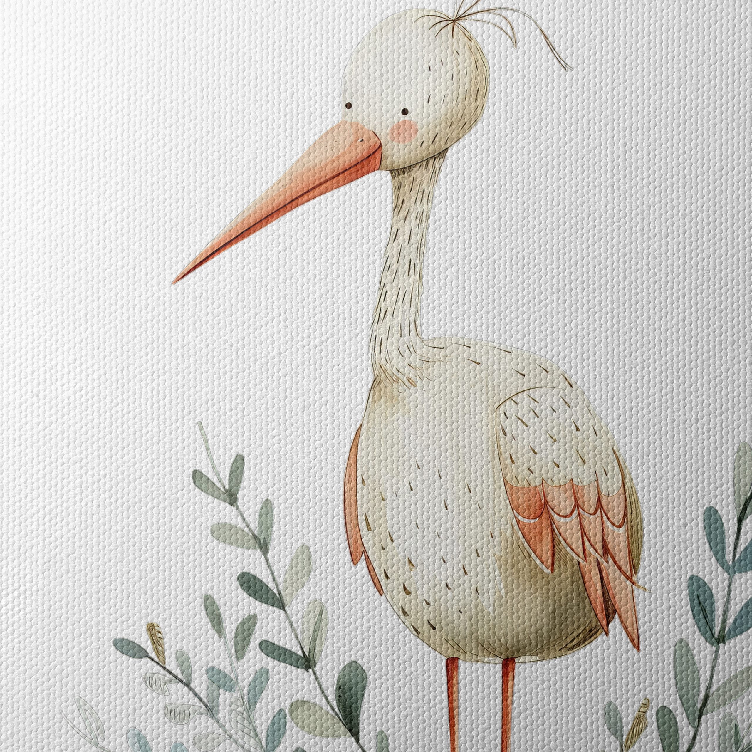 Whimsical Stork Artwork for Kids - Image 4