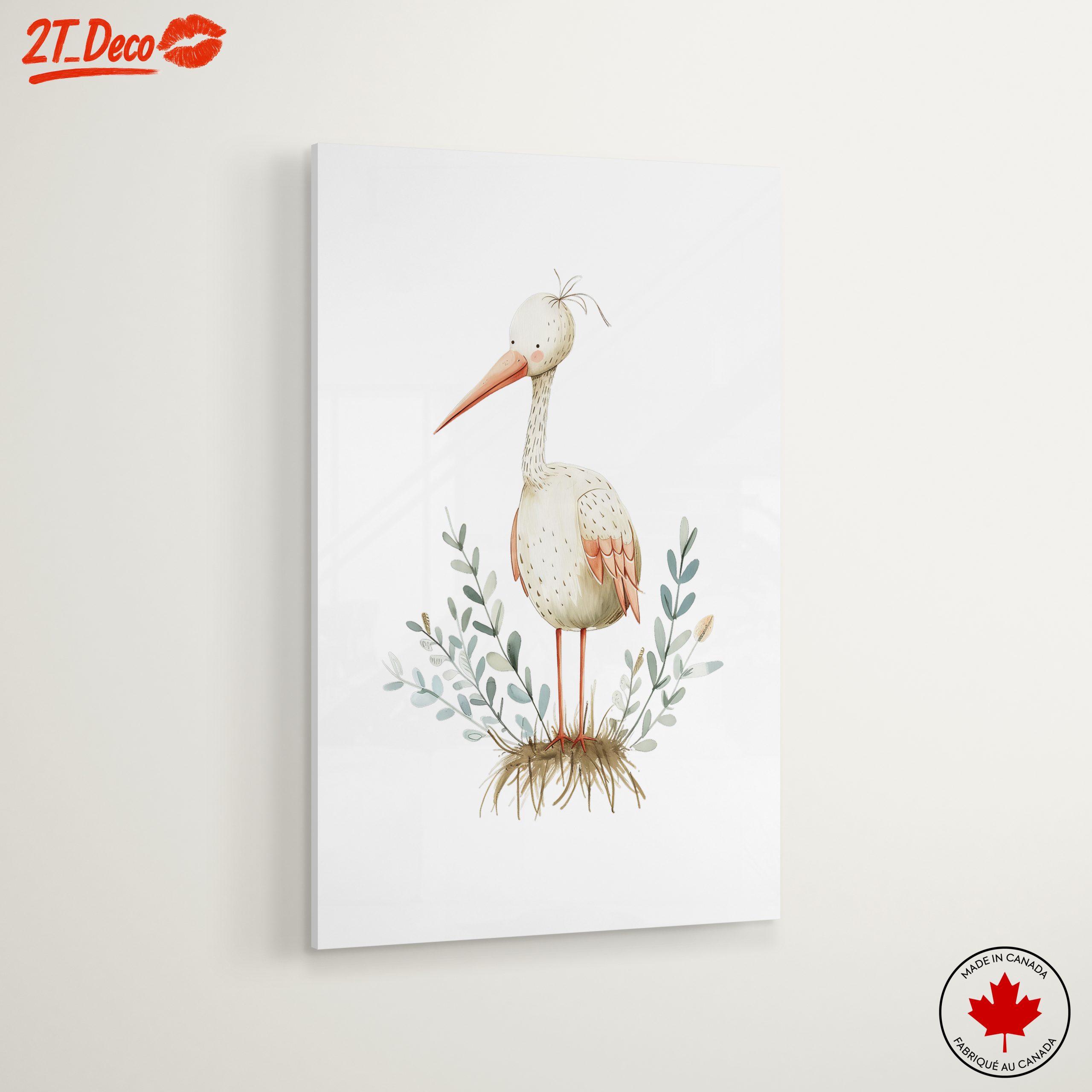 Whimsical Stork Artwork for Kids - Image 6