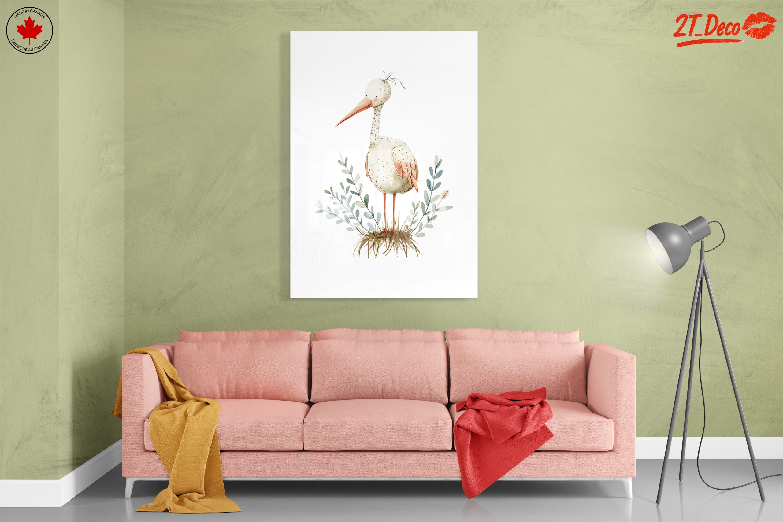 Whimsical Stork Artwork for Kids - Image 7