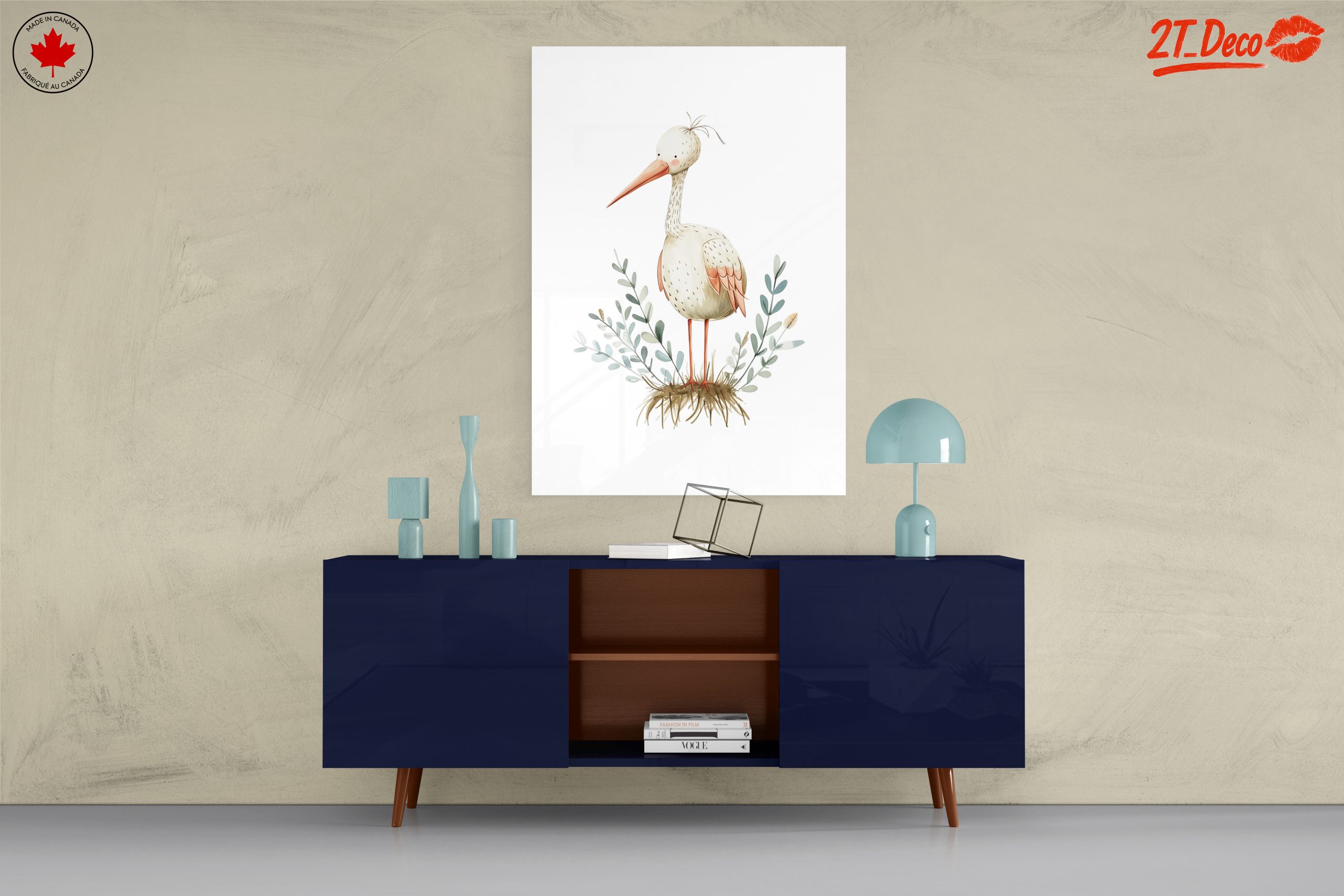 Whimsical Stork Artwork for Kids - Image 8