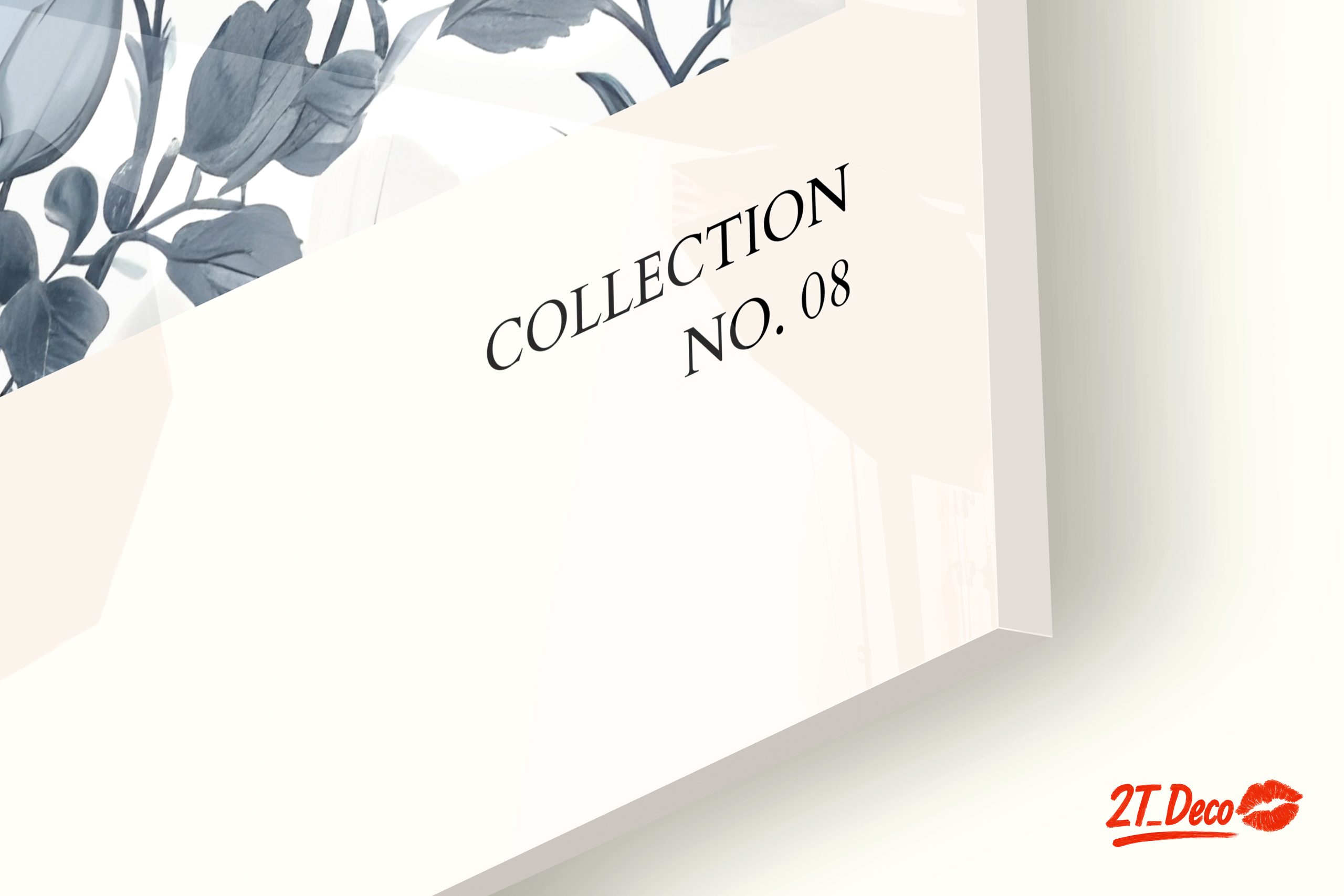 Elegant Blue and White Floral Art - Image 9