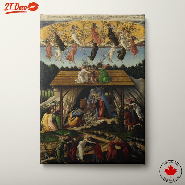 Biblical Nativity Scene with Angels