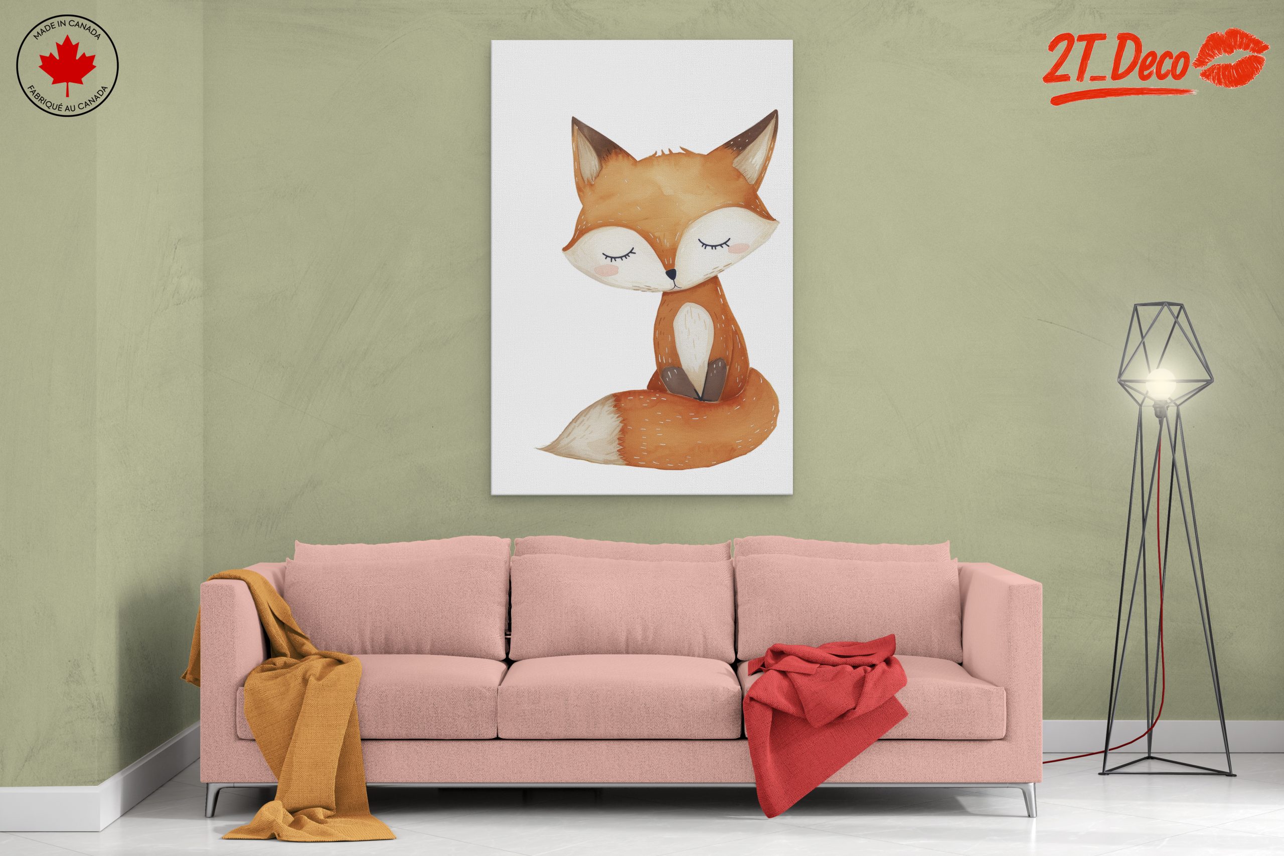 Adorable Fox Watercolor Artwork - Image 2