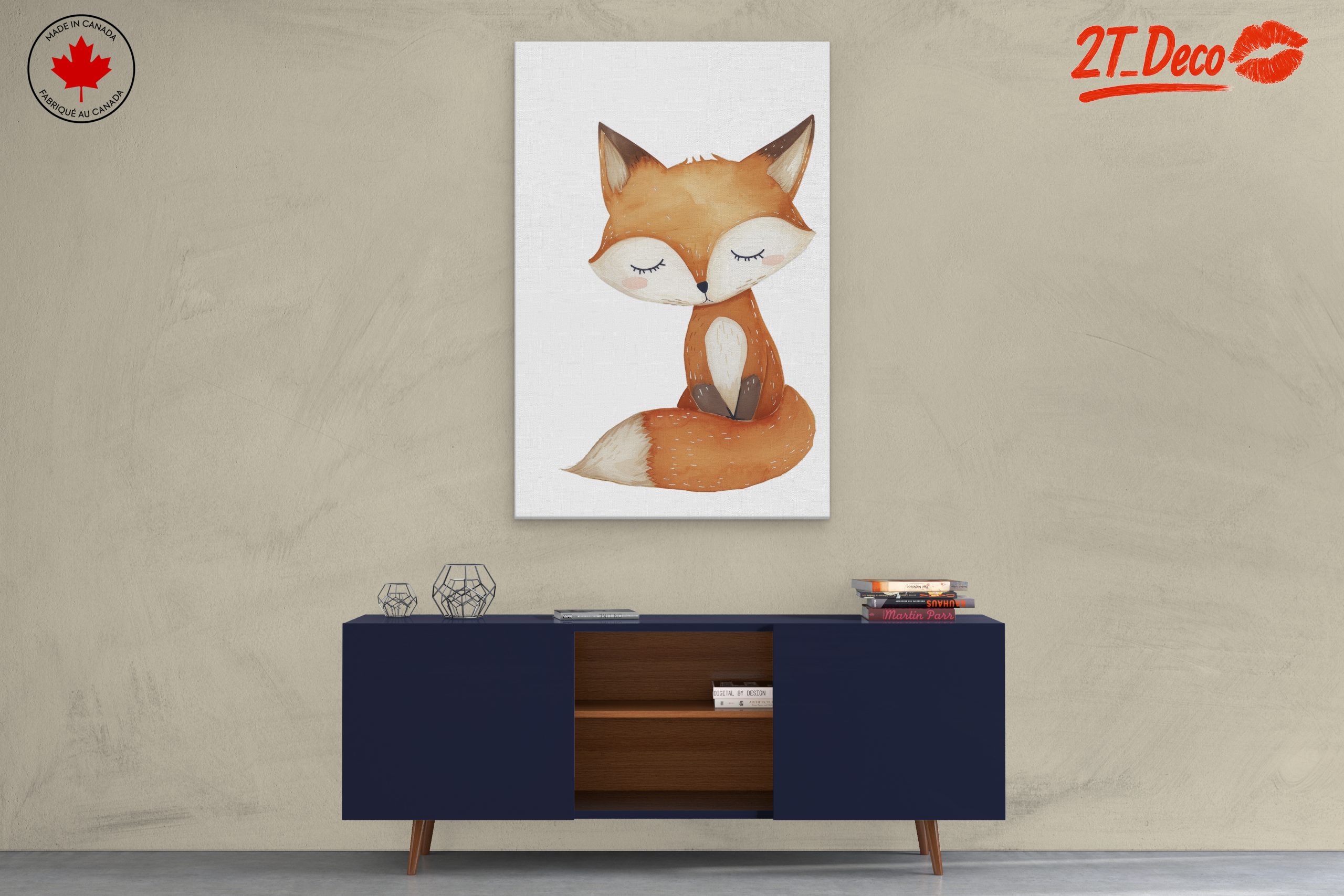 Adorable Fox Watercolor Artwork - Image 3