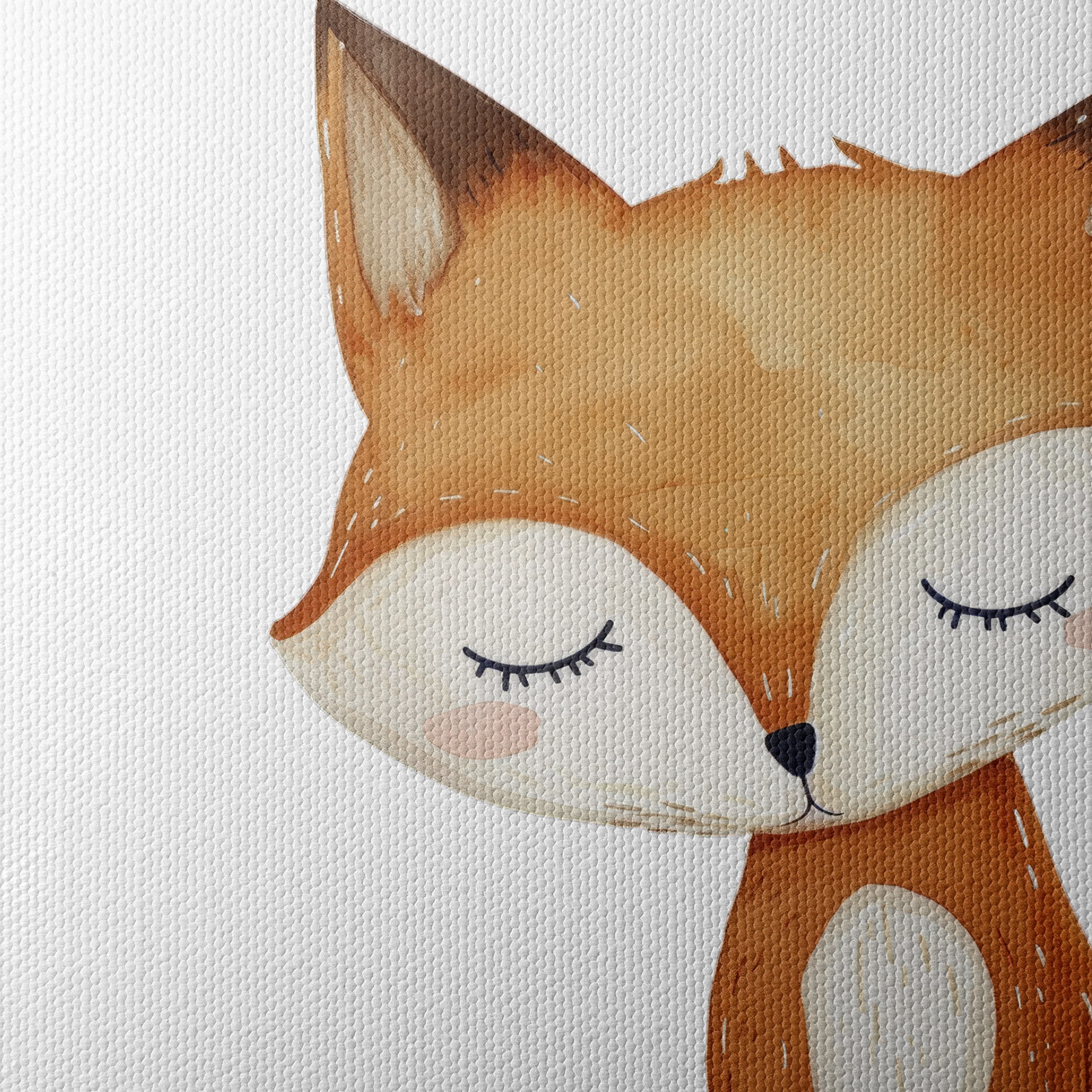Adorable Fox Watercolor Artwork - Image 4