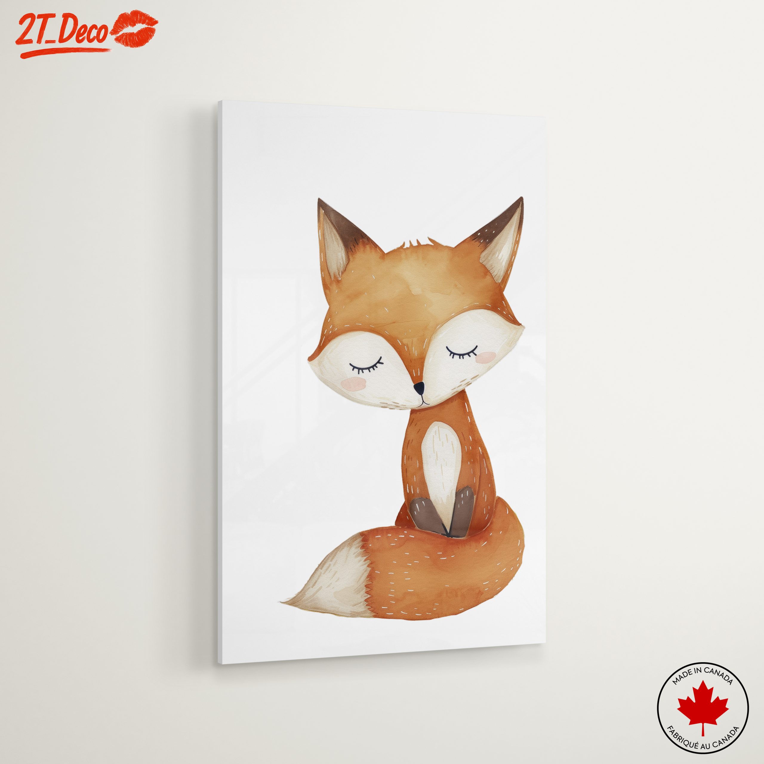 Adorable Fox Watercolor Artwork - Image 6
