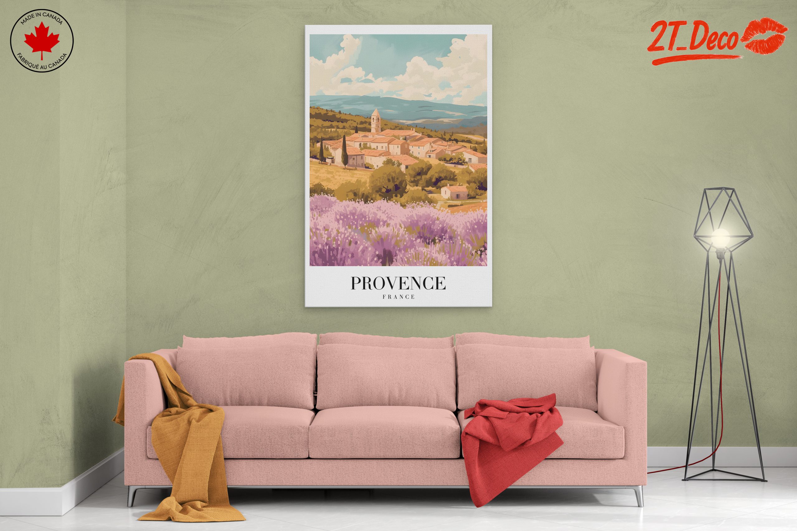 Provence Landscape Art with Lavender Fields - Image 2