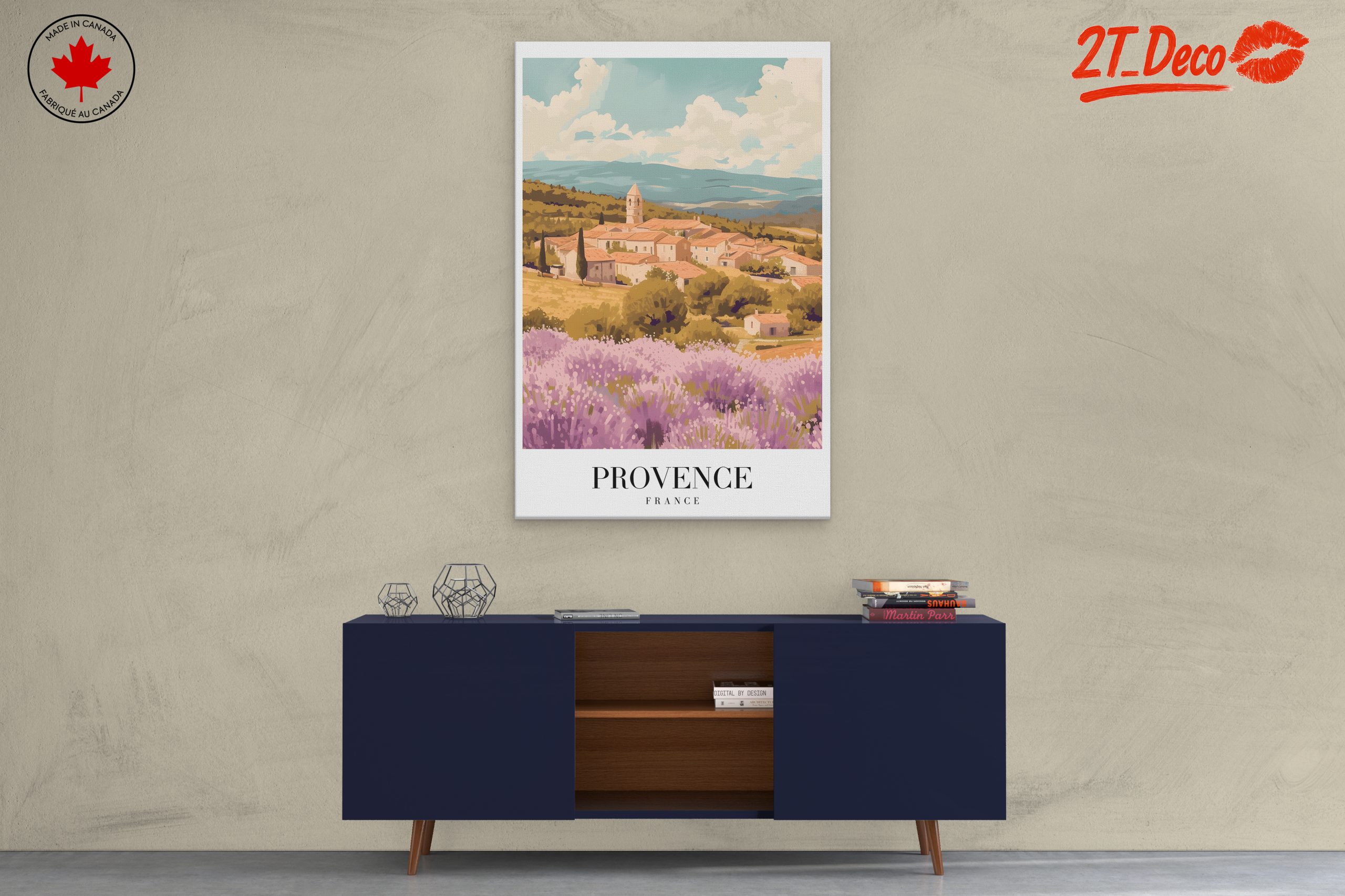 Provence Landscape Art with Lavender Fields - Image 3