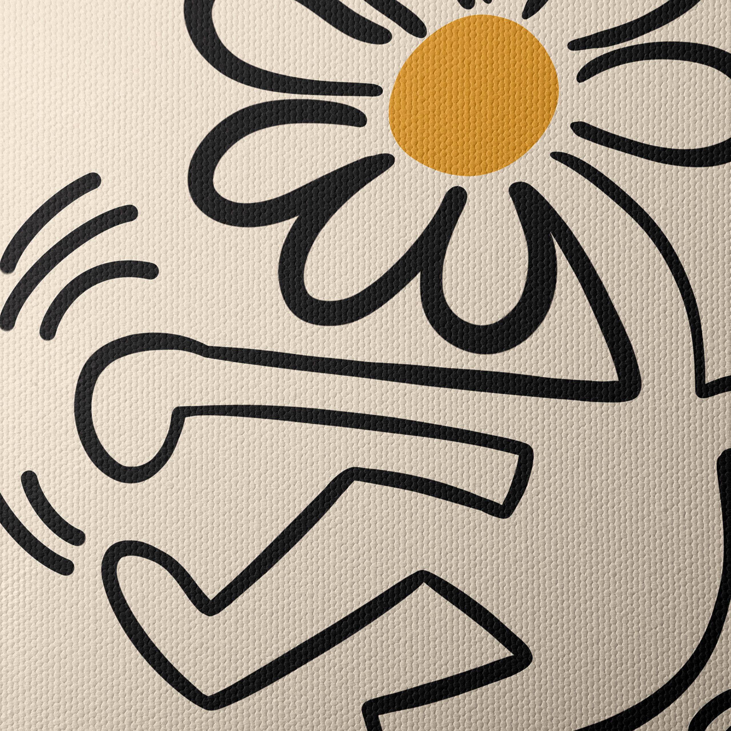 Playful Contemporary Pop Artwork with Daisy - Image 4