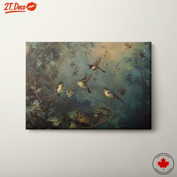Serene Birds Among Lush Foliage