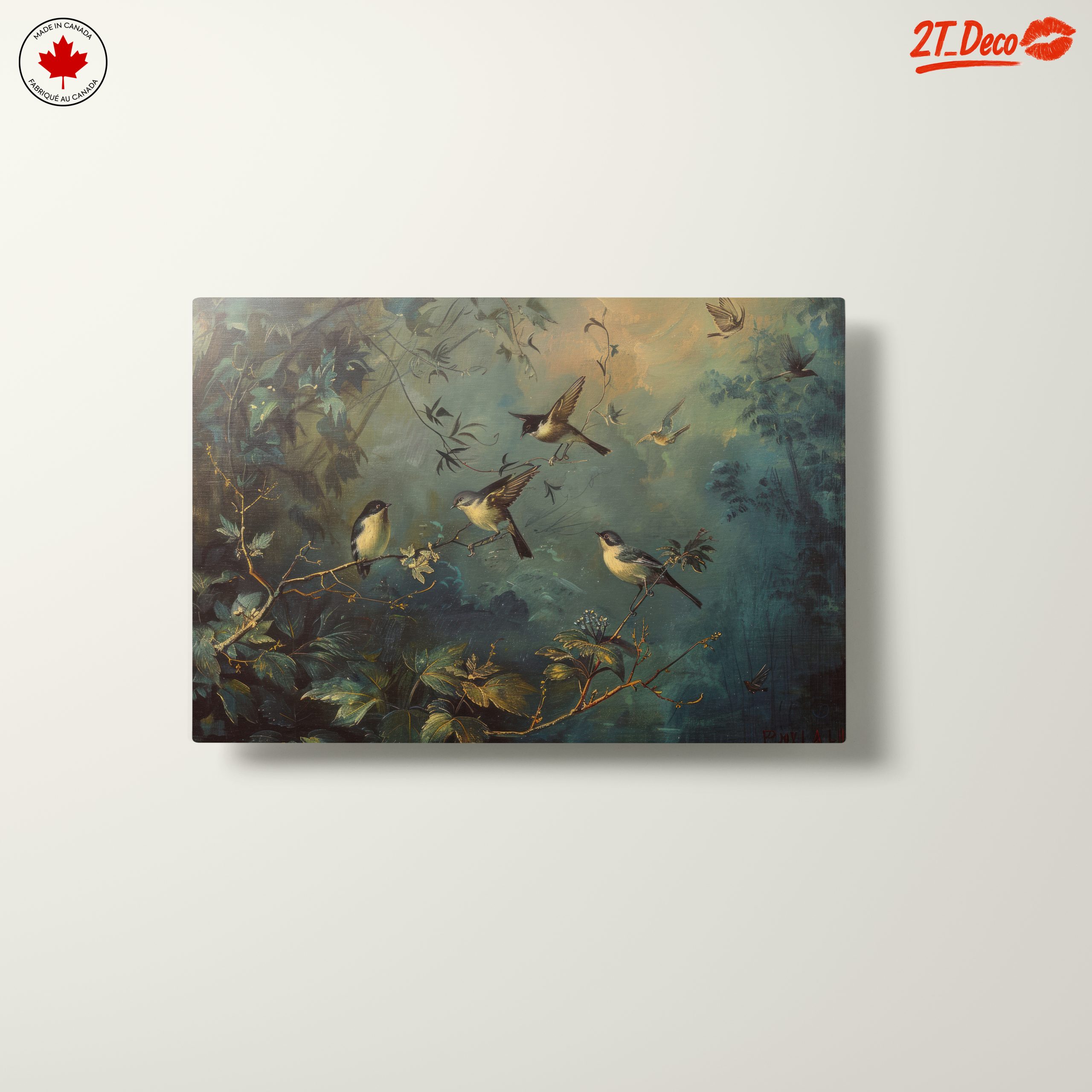 Serene Birds Among Lush Foliage - Image 10