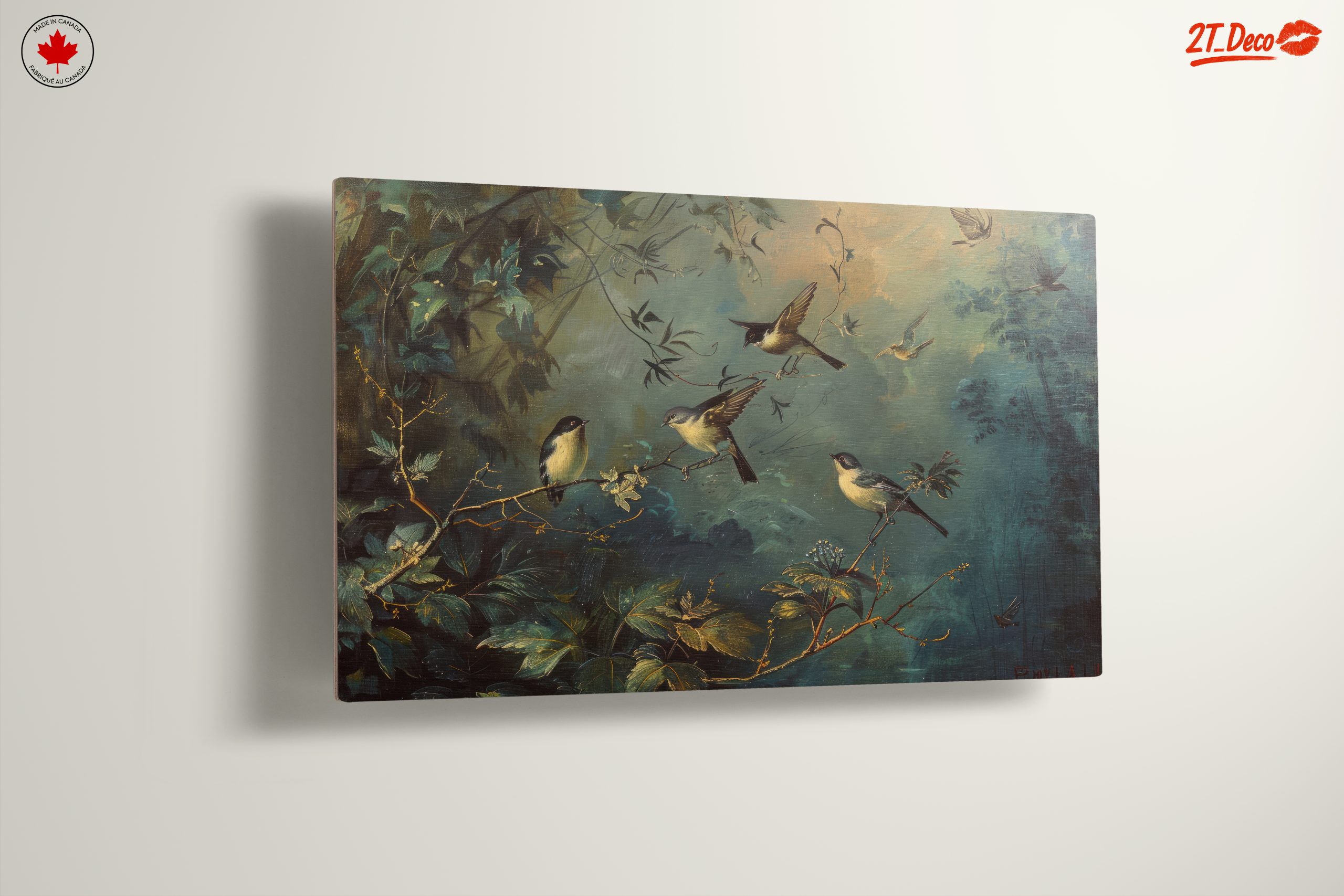 Serene Birds Among Lush Foliage - Image 13