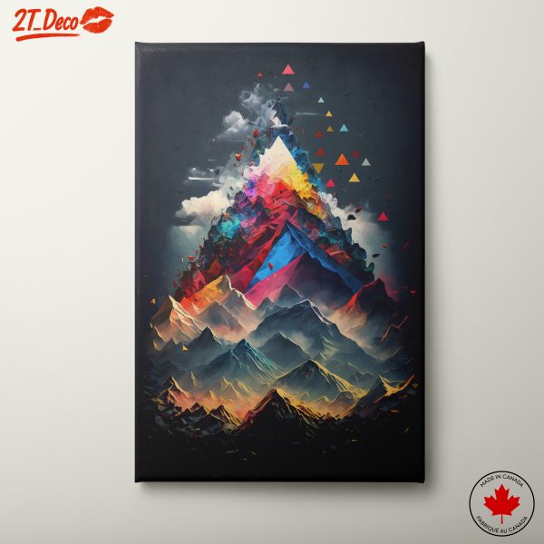Vibrant Dynamic Mountain Landscape Art